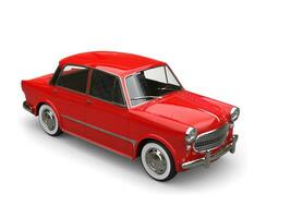 restaurado rojo Clásico compacto coche - parte superior abajo ver foto