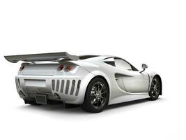 White modern concept supercar - tail view photo