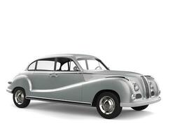 Metallic silver classic viintage luxury car photo