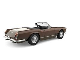 Warm brown vintage cabriolet convertible car - side view photo