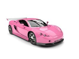 Modern fast race car in pink color photo