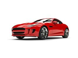 Bright red fast luxury sports car photo