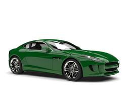 Dark forest green modern luxury sports car photo