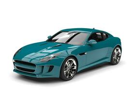 Dark teal modern luxury sports car photo