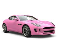 Pretty pink modern luxury sports car photo