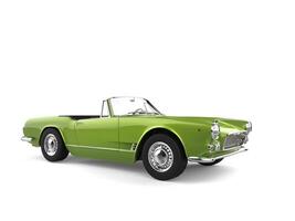 Vintage metallic green cabriolet convertible car photo