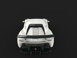 Modern white concept supercar with black rear wing photo