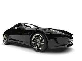 Shiny jet black modern luxury car photo