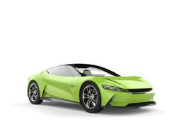 Lime green modern electric fast luxury car photo