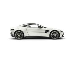 Modern white elegant luxury sports car - side view - 3D Illustration photo