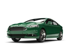 Dark green Ford Mondeo 2015 - 2018 model - 3D Illustration - on white background photo