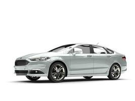 Silver metallic Ford Mondeo 2015 - 2018 model - 3D Illustration - on white background photo