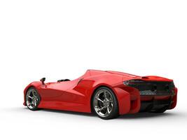 Modern red sports supercar - back view photo