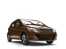 Light brown modern small compact car photo