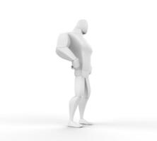 3D Hero Standing - isolated on white background. photo