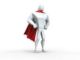 Superhero guy - isolated on white background photo
