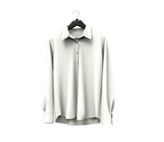 White long sleeve shirt on white background. photo