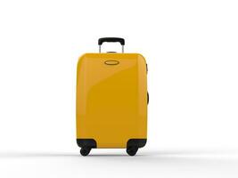 Yellow luggage suitcase photo