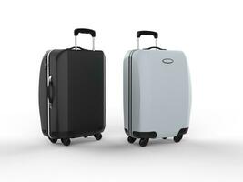 Black and white suitcases - side to side photo