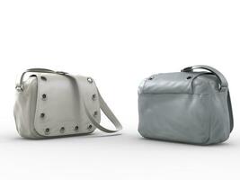 Grey handbags - isolated on white background photo