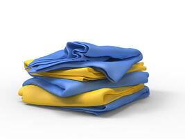 Yellow and blue cloth sheets photo