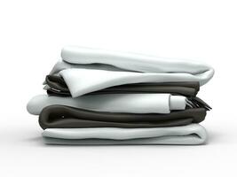 Stack of white and black sheets photo