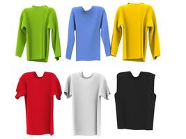 Colorful shirts and t-shirts photo