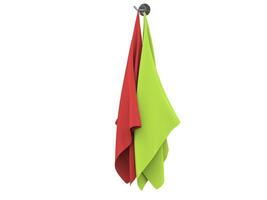 Red and green dish cloth napkins photo