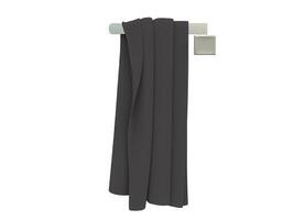 Black towel on a towel rack photo