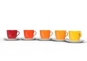 Warm Color Coffee Cups photo