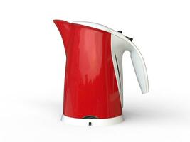 Red Kettle with white hand grip photo