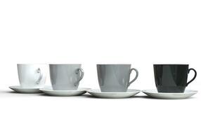 Stylish Monochrome Coffee Cups photo