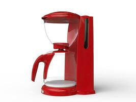 Modern red coffee maker photo