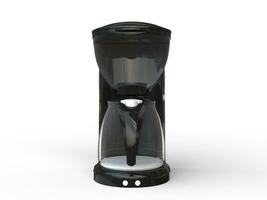 Modern black coffee maker- front view photo