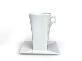 White modern tall cofee cup photo