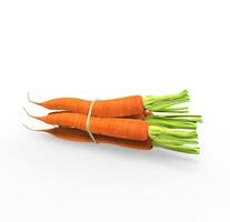 Fresh Carrots - isolated on white background photo