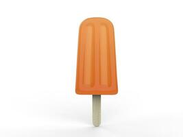 Tangerine orange ice cream on a stick photo