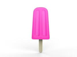 Tropical pink ice cream on a stick photo