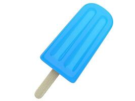Tasty blue ice cream on a stick photo