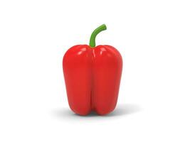 Bright and fresh red bell pepper - front view photo