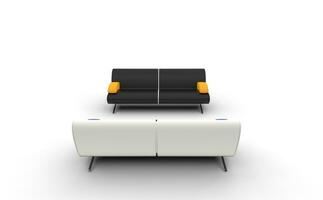 White And Black Sofas photo