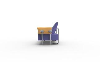 Purple Armchair Side View photo