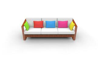 Kids Room Bright Sofa Front View photo