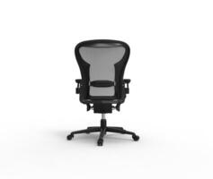 Black Modern Office Chair Back View photo
