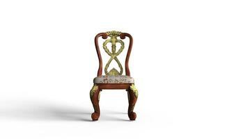 Antique Chair - isolated on white background photo