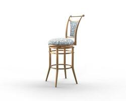 Coffee shop chair on white background. photo