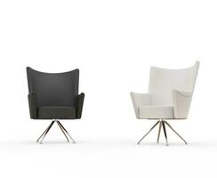 Modern armchairs - black and white photo