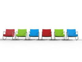 Primary colors armchairs photo