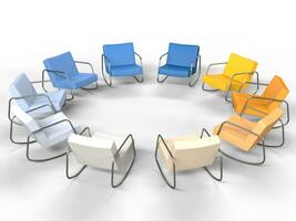 circulo de moderno sillones foto