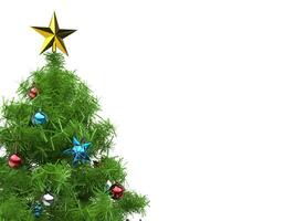 Christmas tree - golden star top decoration photo